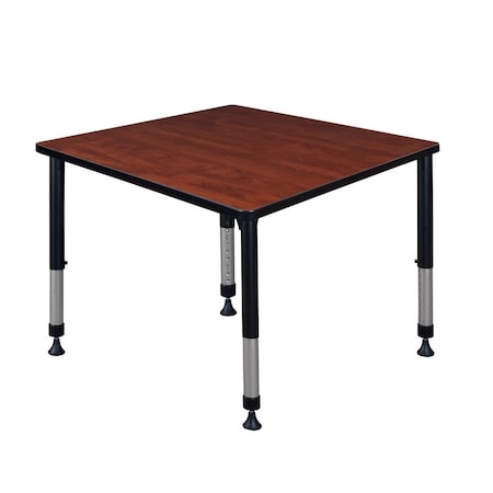 Kee Square Square Classroom Tables, 42 W, 42 L, 23-34 H, Wood, Metal TB4242CHAPBK